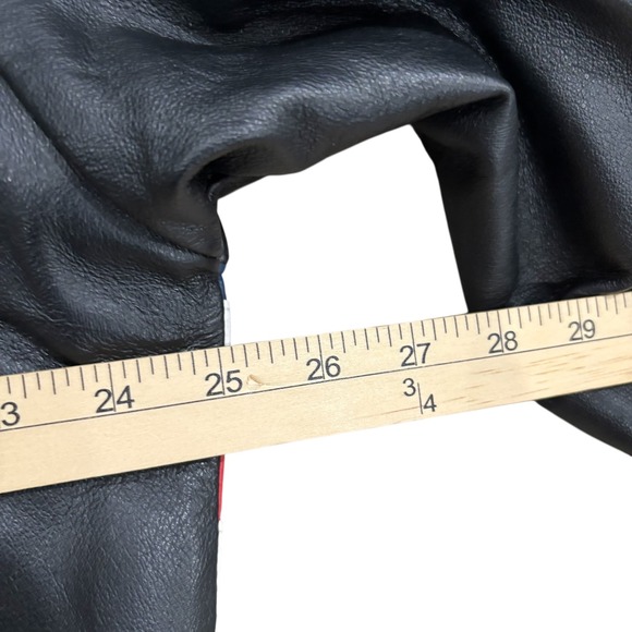 VTG Genuine Leather USA Flag motorcycle Jacket Sz XL Patriotic america 80s Y2K - Picture 5 of 8